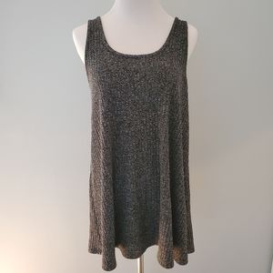 Forever 21 Knit Sweater Tank Top Marled Gray